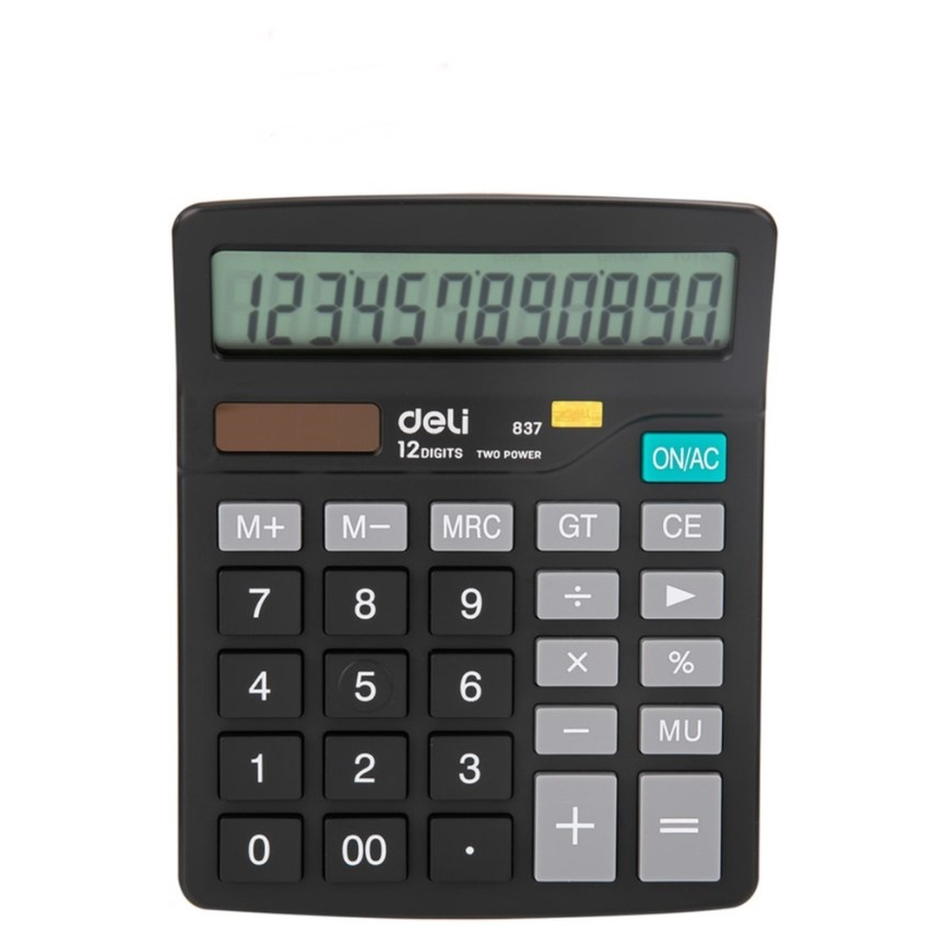 Máy tính cầm tay 12 số Deli 837