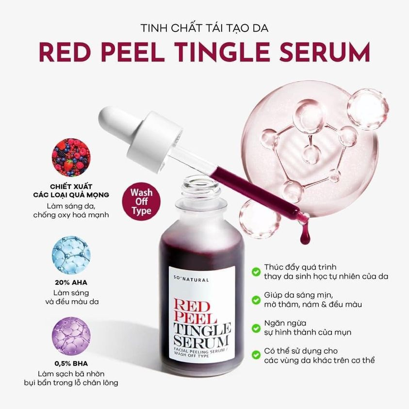 Tinh chất tái tạo da So Natural Red Peel Tingle Serum Hàn Quốc