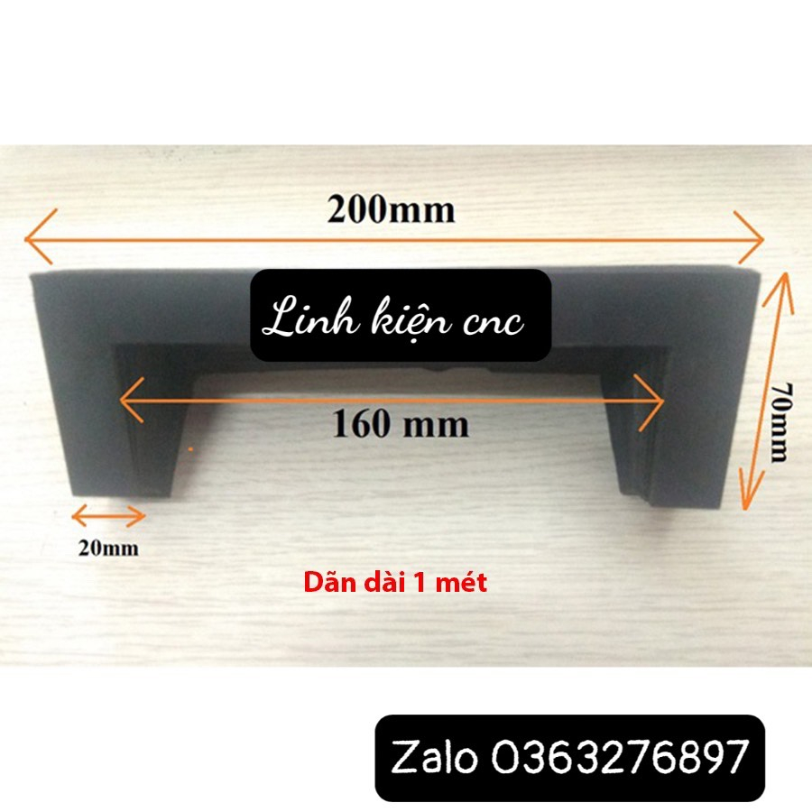 Chắn bụi cho ray chữ U  lòng trong 160mm
