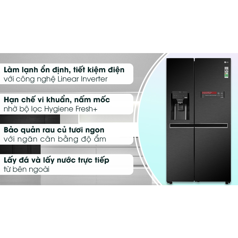 Tủ lạnh LG Inverter 601 lít GR-D247MC - Điện Máy Kho Rẻ