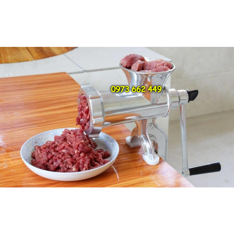 Cối xay thịt quay tay có đầu nhồi xúc xích, xay rau củ quả và làm mì sợi, bún