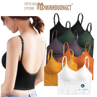 Áo Bra 2 Dây Hoa Cúc Tập Gym, Thể Thao, Yoga - Áo Bra Len Tâm Hoa Cúc [Minhduongct]
