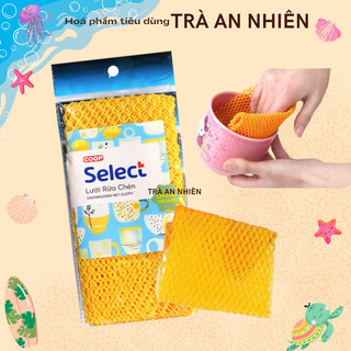 Lưới rửa chén, bát đĩa Coop Select siêu sạch, tiện dụng túi 2 miếng