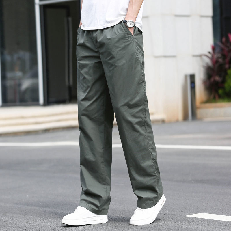 Quần Dài Kaki Nam Cao Cấp Dáng Đứng Chuẩn Hàng Xuất, 95% cotton nguyên chất, mềm mịn, mát, dáng dài rộng