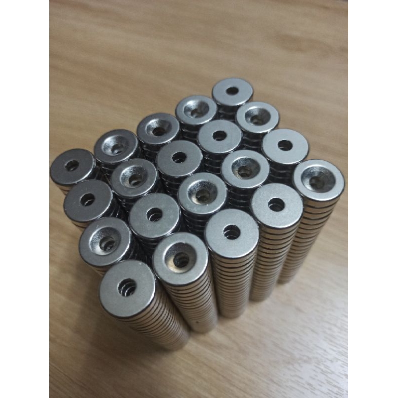 [XẢ KHO] Nam châm viên phi 20x5 lỗ 5mm