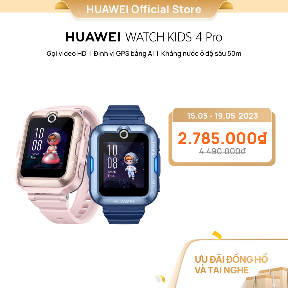 [Mã ELCN10 giảm 10% đơn 500K]  Đồng Hồ Thông Minh Trẻ Em HUAWEI WATCH KID 4 Pro | Gọi video HD | GPS bằng AI