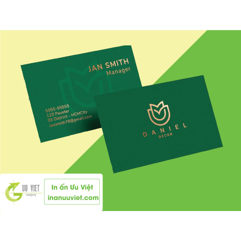 In card visit ép kim