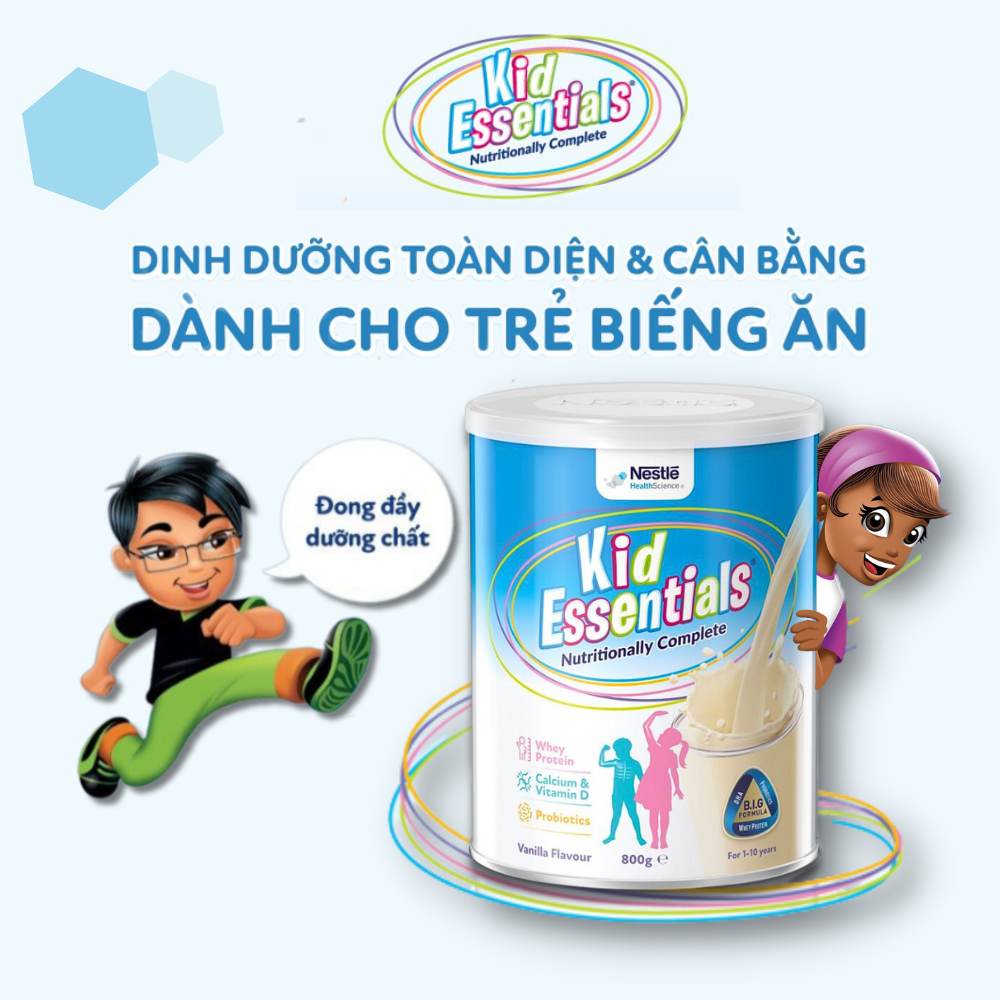 [DATE 02.25] Combo 6 lon Sữa Kid Essentials mẫu mới cho trẻ biếng ăn, chậm tăng cân- 800g [NHẬP KHẨU CHÍNH HÃNG]