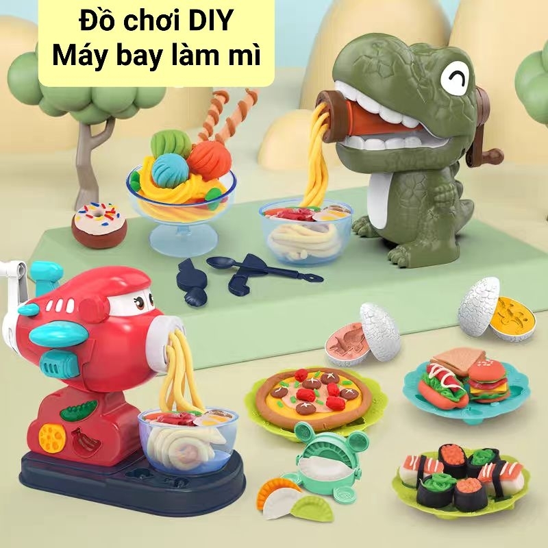Đồ chơi DIY máy bay làm mì/kem từ đất nặn cho bé phát triển sự sáng tạo - Đồ chơi cho trẻ NS Kids