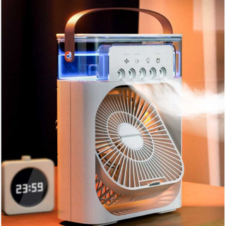 Quạt điều hòa hơi nước mini 600ml , quạt phun sương tạo ẩm làm mát để bàn
