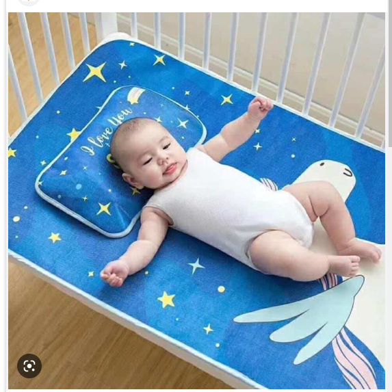 Chiếu điều hoà cao su non giá rẻ trẻ em - thông thoáng mát lạnh kèm gối cho bé mẫu mới nhất 2023