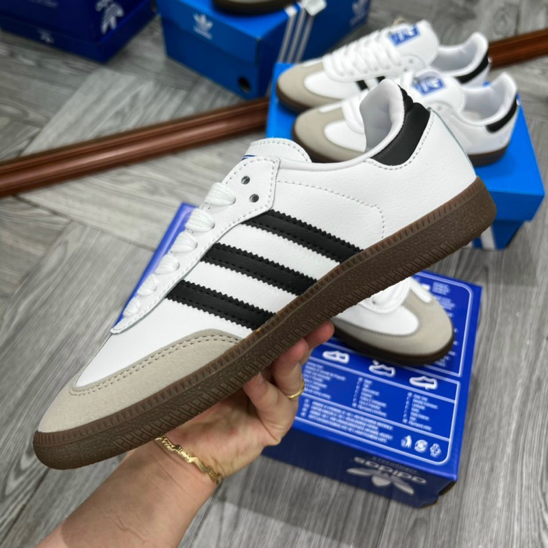 GIÀY DAS SaMBA ROSE WHITE GUM, GIÀY DAS SUMBA TRẮNG XÁM ĐẾ NÂU NAM NỮ das samba xám nâu xanh ẢNH THẬT TỰ CHỤP