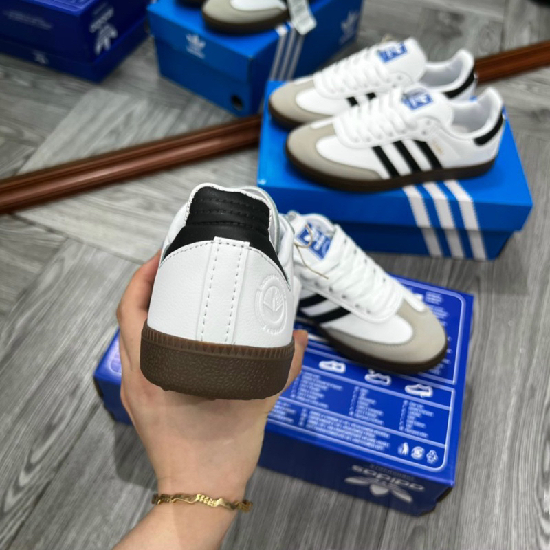 GIÀY DAS SaMBA ROSE WHITE GUM, GIÀY DAS SUMBA TRẮNG XÁM ĐẾ NÂU NAM NỮ das samba xám nâu xanh ẢNH THẬT TỰ CHỤP