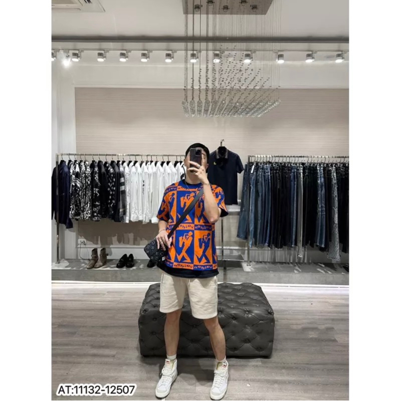 ÁO thun nam LV cổ tròn họa tiết tay ngắn phong cách trẻ trung chuẩn from