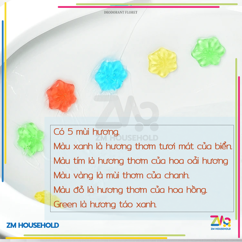 Gel khử mùi bồn cầu gel bồn cầu gel bồn cầu hình bông hoa hoa bồn cầu gel thơm-Khử trùng và khử mùi nhà vệ sinh