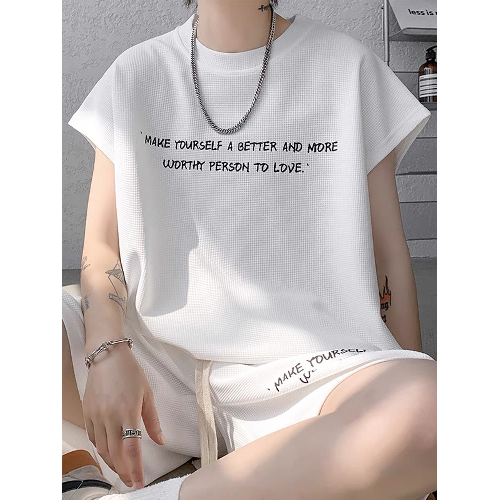 Set Bộ Tangtok Thiết Kế Tay Lỡ In Chữ Form Rộng Unisex Nam Nữ Mặc Đều Đẹp | BigBuy360 - bigbuy360.vn