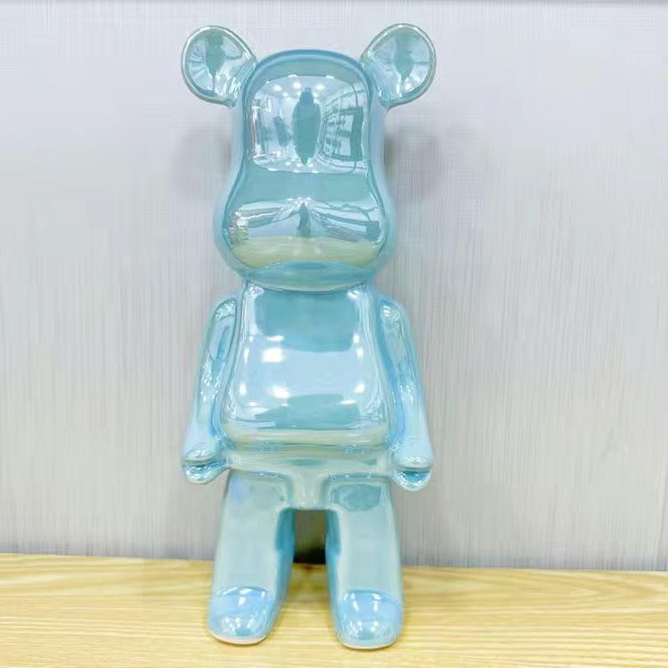 Tượng Bearbrick Cao Cấp, Ống Heo Gấu Bearbrick Mạ Tĩnh Điện Trang Trí Decor