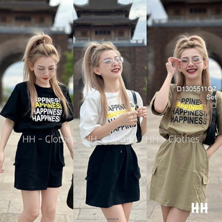 Set áo croptop phối chân váy ngắn