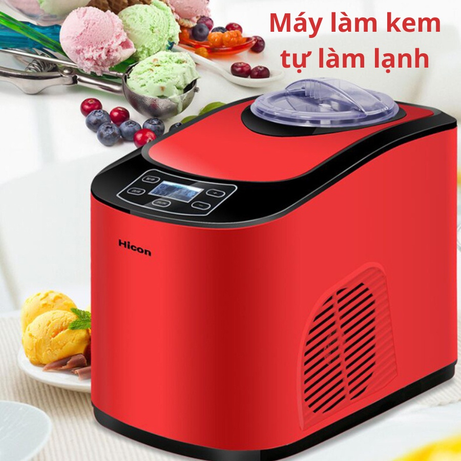 Máy làm kem tự động làm lạnh, Máy làm kem quán cafe, Máy làm kem gia đình, Máy làm kem Hicon