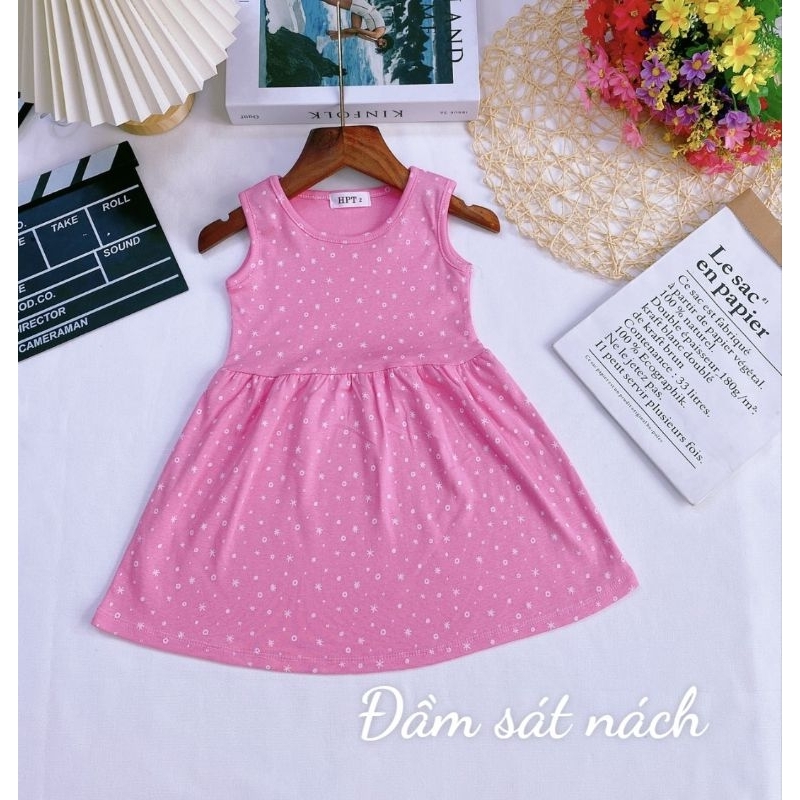 Đầm Váy lẻ size các loại cho bé gái chất thun cotton 100% họa tiết dễ thương 10-25kg