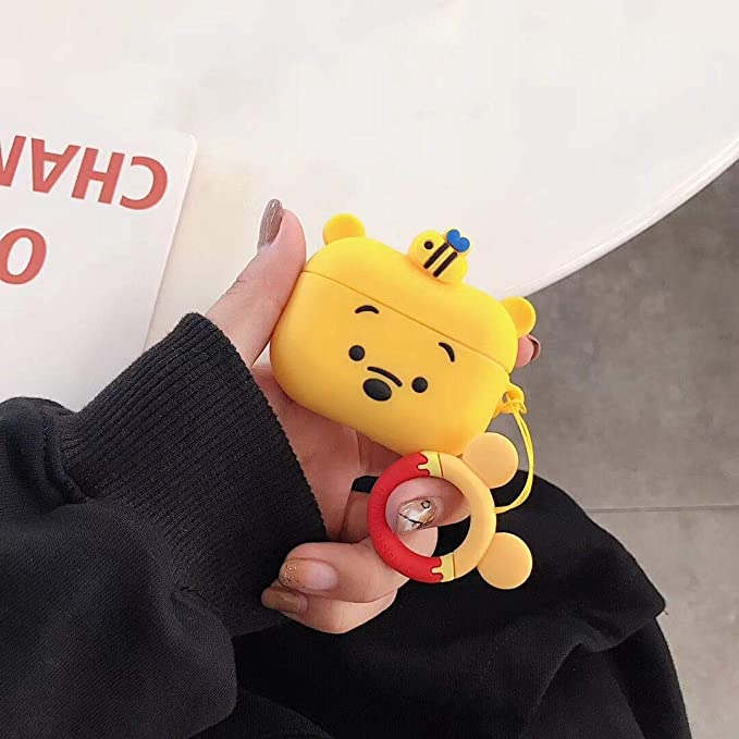 Case Airpods - Ốp Tai Nghe Bluetooth Không Dây Hình Winnie Pooh Dễ Thương