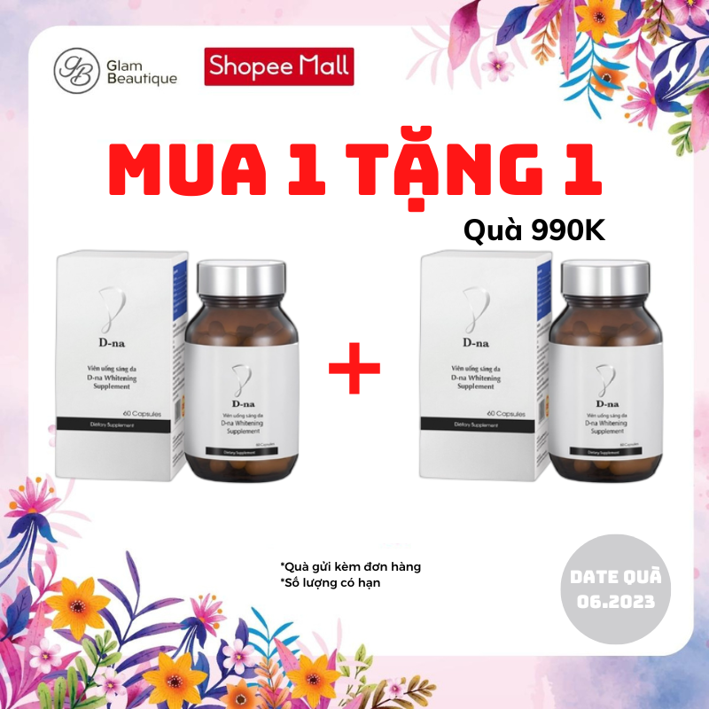 Viên uống trắng da D-na Whitening 60 viên/hộp Glam Beautique