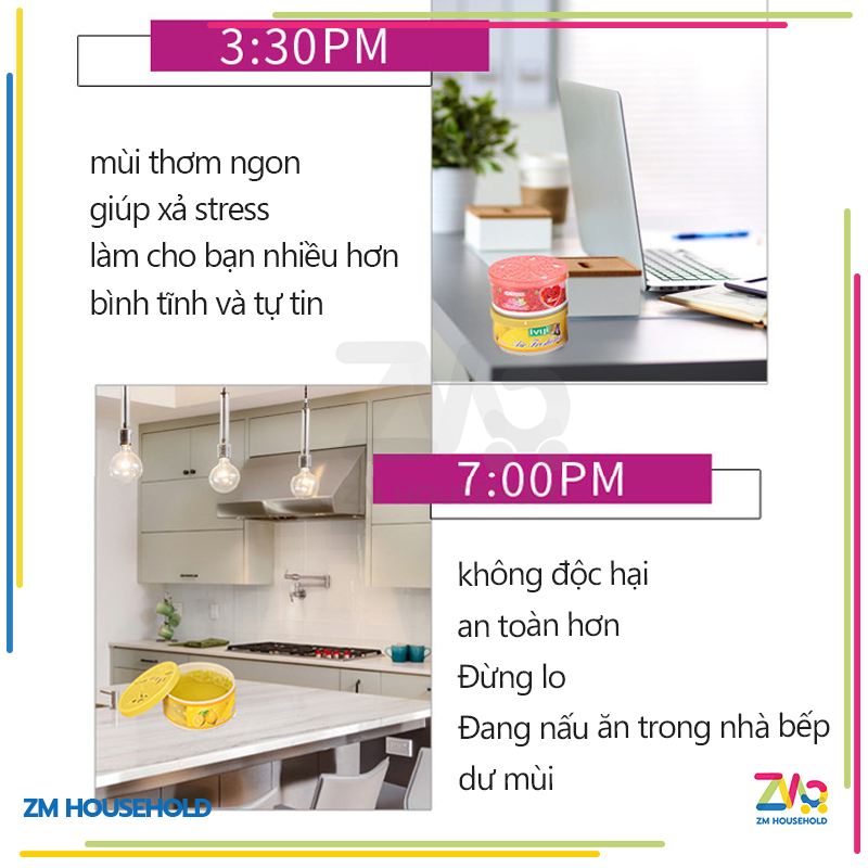 Hộp Sáp Thơm,Hộp Sáp Thơm Dáng Tròn Để Nhà Vệ Sinh,Hộp Thơm Phòng Khử Mùi Nhà - Vệ Sinh Mùi Thơm Tự Nhiên