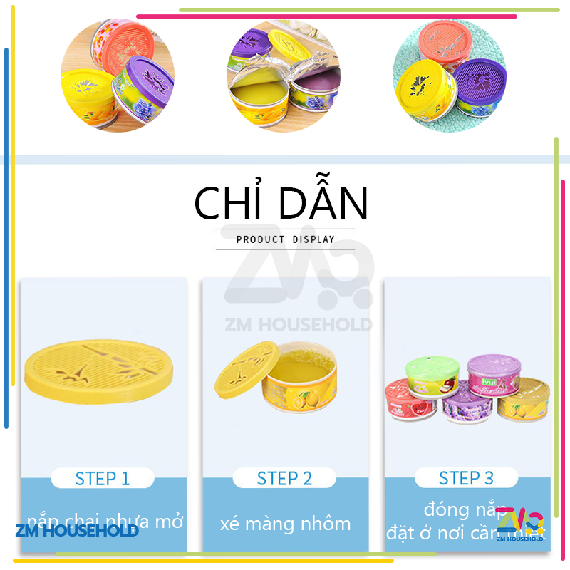 Hộp Sáp Thơm,Hộp Sáp Thơm Dáng Tròn Để Nhà Vệ Sinh,Hộp Thơm Phòng Khử Mùi Nhà - Vệ Sinh Mùi Thơm Tự Nhiên
