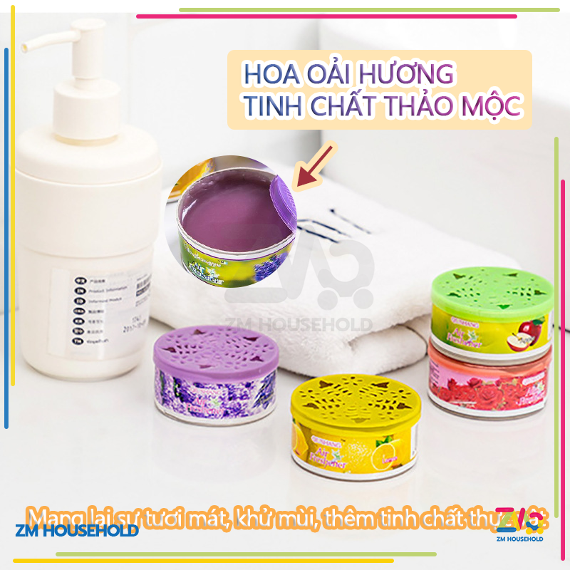 Hộp Sáp Thơm,Hộp Sáp Thơm Dáng Tròn Để Nhà Vệ Sinh,Hộp Thơm Phòng Khử Mùi Nhà - Vệ Sinh Mùi Thơm Tự Nhiên