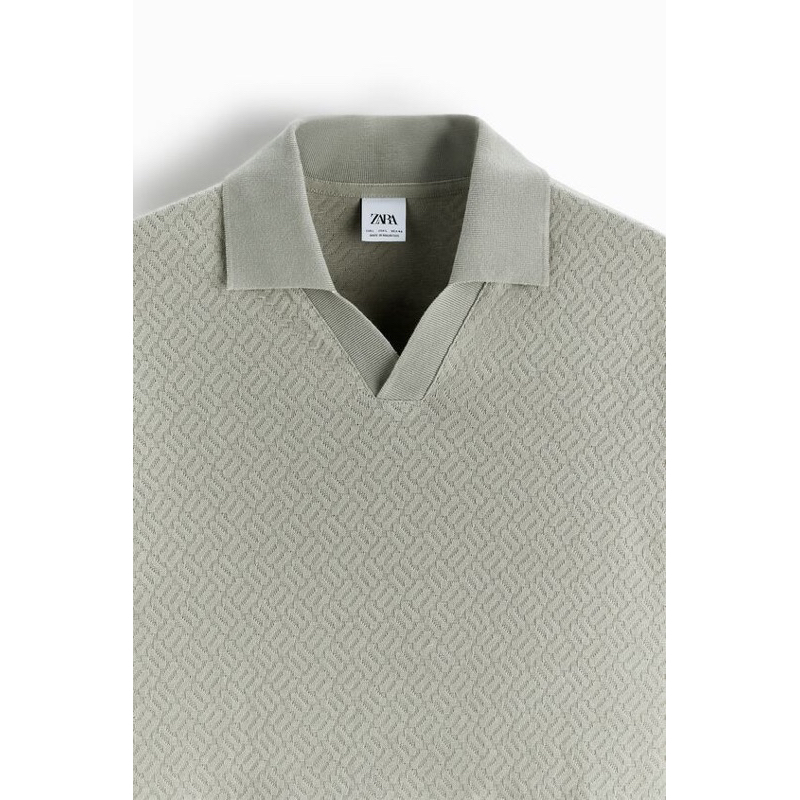Áo polo Zara authentic JACQUARD size S