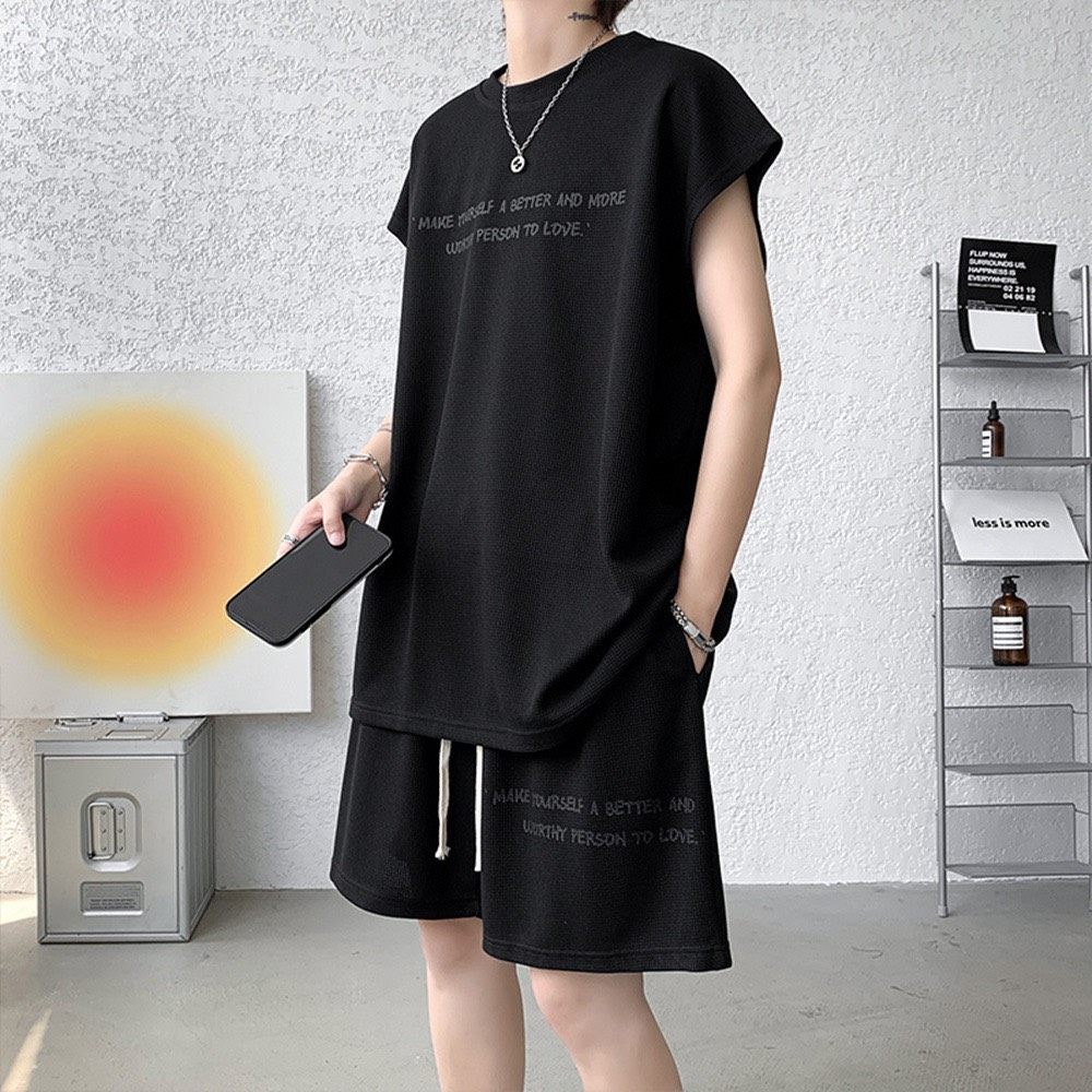 Set Bộ Tangtok Thiết Kế Tay Lỡ In Chữ Form Rộng Unisex Nam Nữ Mặc Đều Đẹp | BigBuy360 - bigbuy360.vn