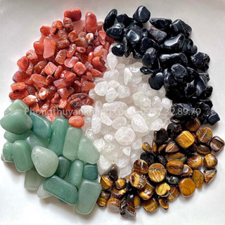 [Mua nhiều giảm giá] 1KG Đá Thạch Anh Vụn Tự Nhiên 1-2cm mài bóng thanh tẩy, rải nền