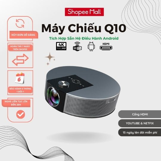 Máy Chiếu Movie Legend - Q10 Mini Full HD - Hỗ Trợ 4K