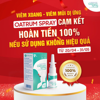 Dung dịch xịt mũi oatrum spray ngăn ngừa viem mũi, viem xoang làm sạch giúp thông thoáng dễ thở - 20ml