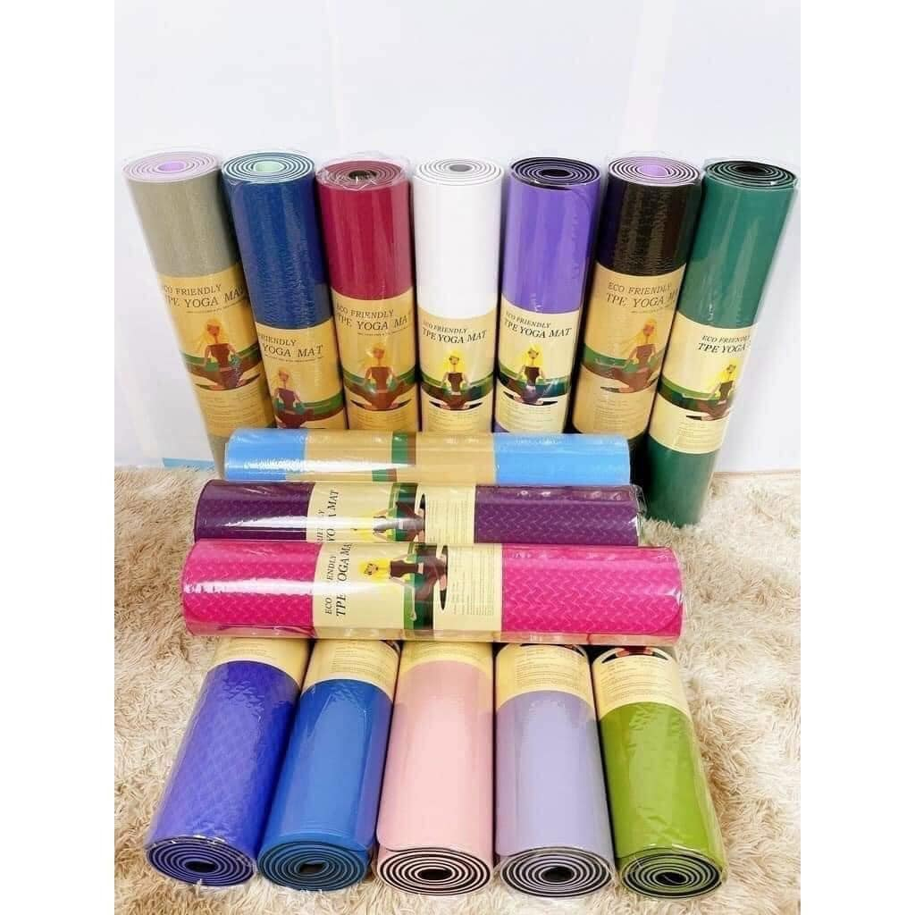 THẢM TẬP YOGA , THẢM TẬP GYM TPE ĐỊNH TUYẾN CAO CẤP 2 LỚP - BACHHOAHOAHONG