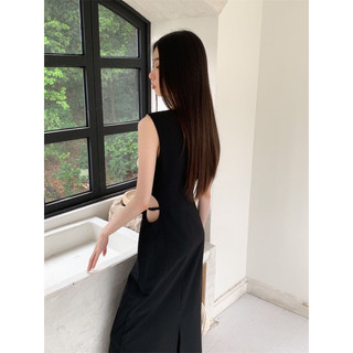 đầm dài lệch vai phối màu bất đối xứng