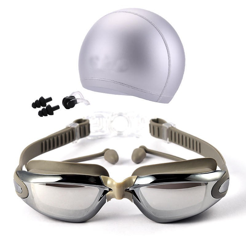 Combo kính bơi tráng gương, mũ bơi CASHZINESHOP
