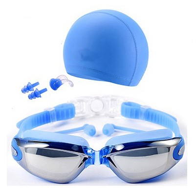 Combo kính bơi tráng gương, mũ bơi CASHZINESHOP