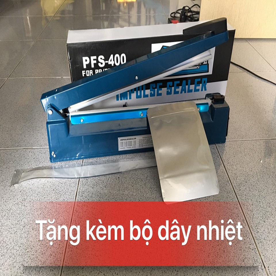 máy hàn bao bì máy hàn miệng túi pfs 400 nhựa| máy ép miệng túi PFS 40cm| máy cắt ép màng co 40cm nhựa