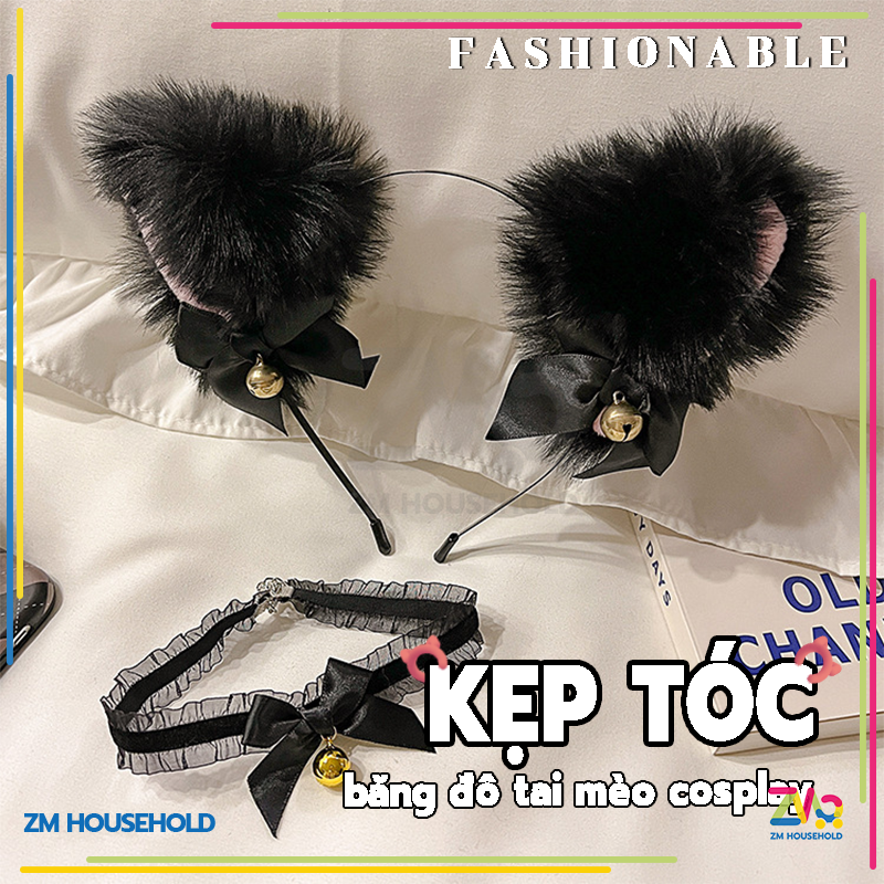 Kẹp Tóc Tai Mèo,Kẹp Tóc Tai Mèo Dễ Thương Cho Nữ,Băng Đô Tai Mèo Lông Xù Xinh Xắn Dễ Thương