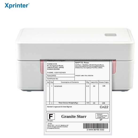 Máy In đơn hàng, vận đơn Xprinter XP-D464B màu trắng (Cổng USB+ WIFI, Khổ 110mm)