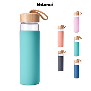 Bình thủy tinh đựng nước trái cây detox cao cấp Mitomo - Hàng chính hãng