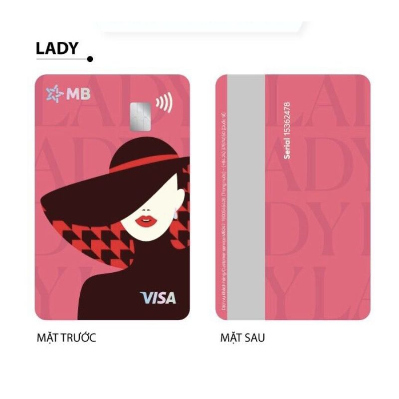 MBBank thẻ Lady Card Hi Visa Collection 2in1 ATM