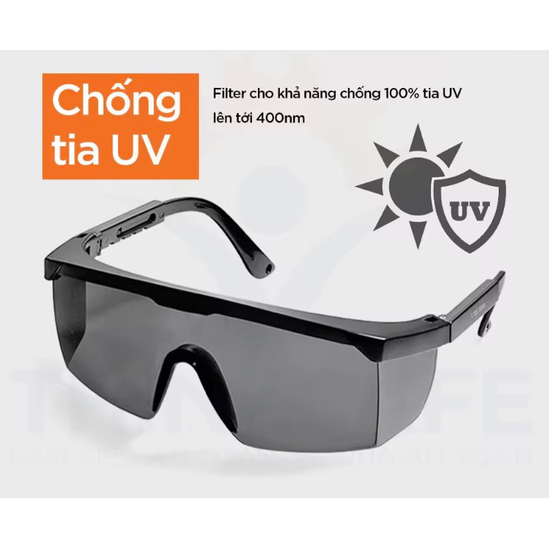 Kính bảo hộ, Kính chống bụi, chống tia UV, chống trầy xước, bảo vệ mắt