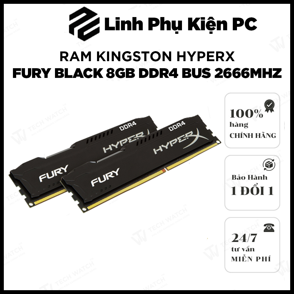 RAM Kingston HyperX Fury 8GB DDR4 Bus 2666 MHz bảo hành 36 tháng | BigBuy360 - bigbuy360.vn