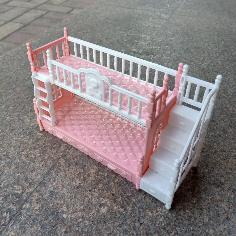 Mẫu giường tầng cho búp bê 1/8,búp bê 16cm bằng nhựa dễ lắp đặt