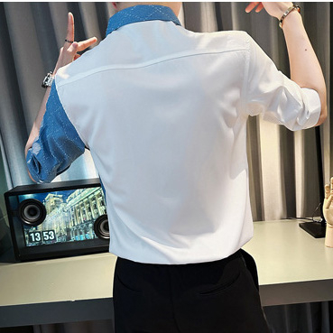 Áo sơ mi, áo sơ mi nam tay lửng hàng thiết kế cao cấp phối màu siêu độc lạ, chất vải dày dặn thoáng mát, ko nhăn - H70