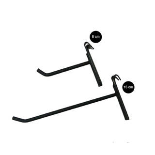 Móc treo lưới sắt vuông sơn tĩnh điện 25cm - Móc treo hàng sơn tĩnh điện 25cm màu đen