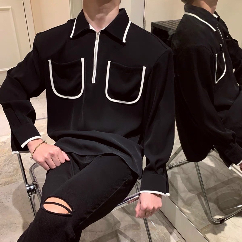 Sơmi Nam kiểu phối line Cao cấp