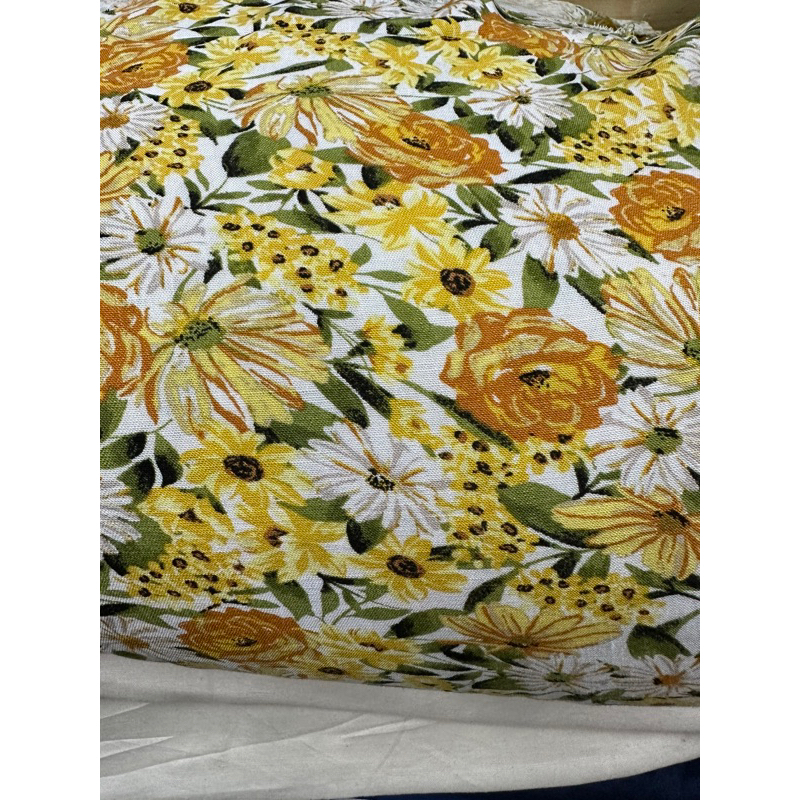 Vải linen bột hoa